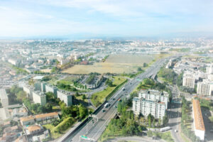 Projet d'accessibilité à Grand Parilly réalisé par la métropole Le Grand Lyon - livraison printemps 2019.