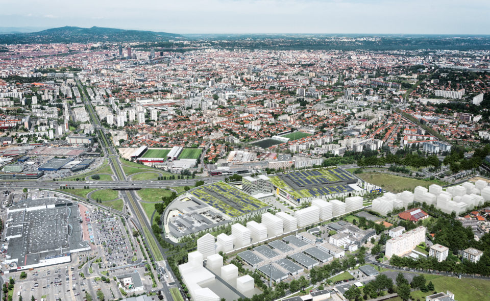 Vue aérienne du quartier Grand Parilly à Lyon © Thierry Fournier / Métropole de Lyon